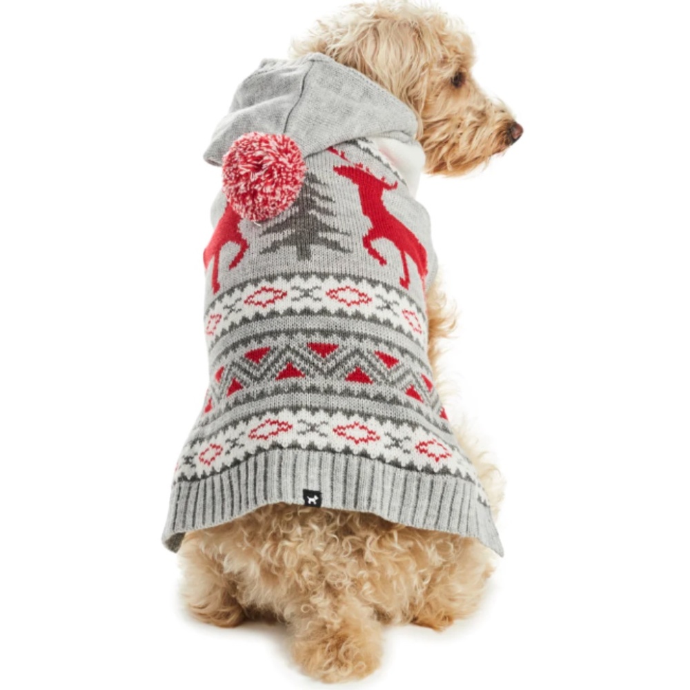 Brand New Hotel Doggy Fair Isle Sweater with Pom-pom